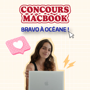 Concours Macbook - bravo à Océane
